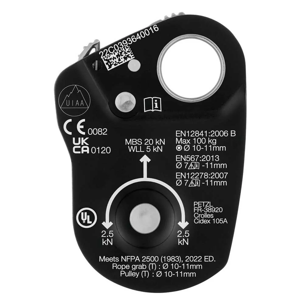 Petzl Mini Traxion Capture Talja, Yellow, One Size
