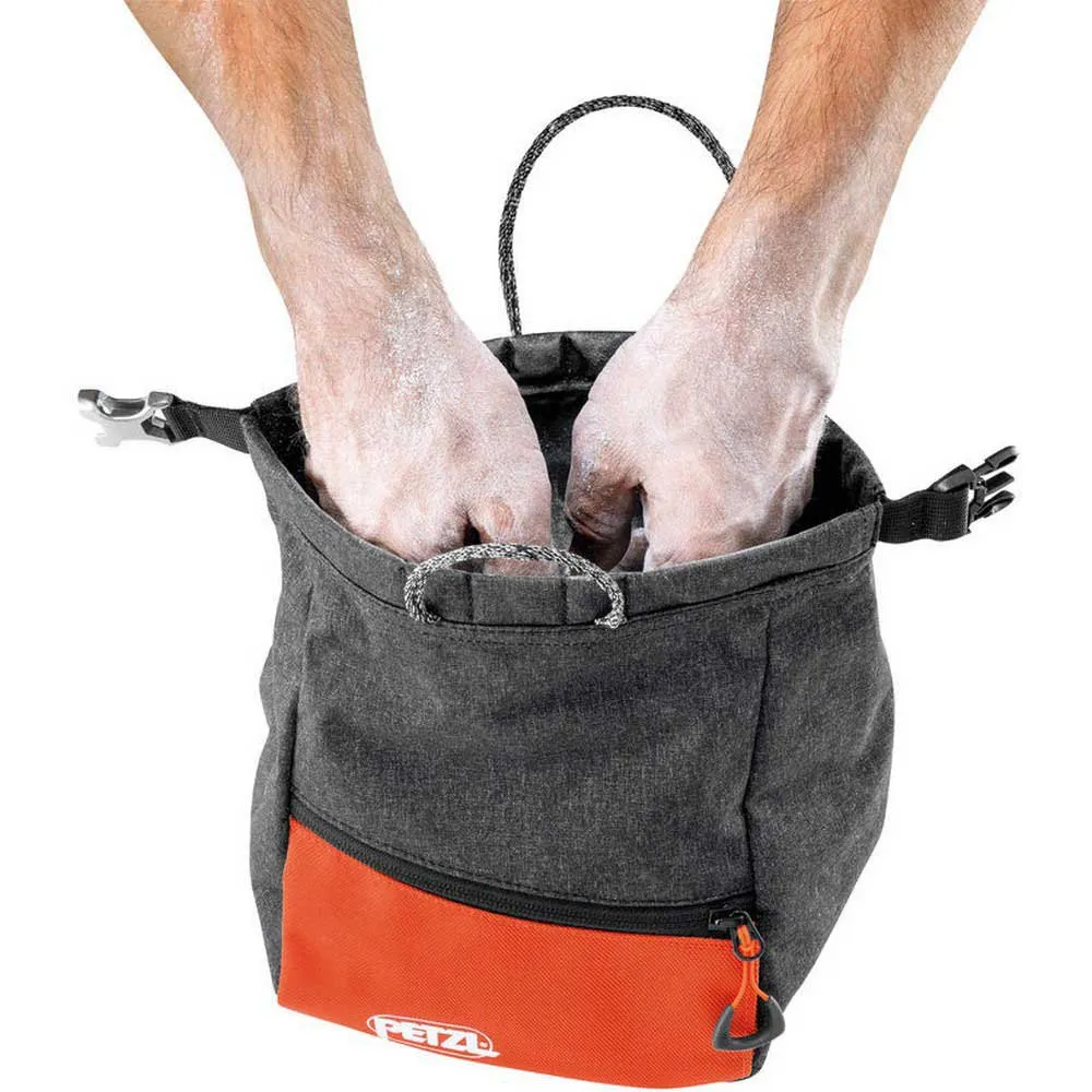 Petzl Sakab Kritpåse, Grey / red, One Size