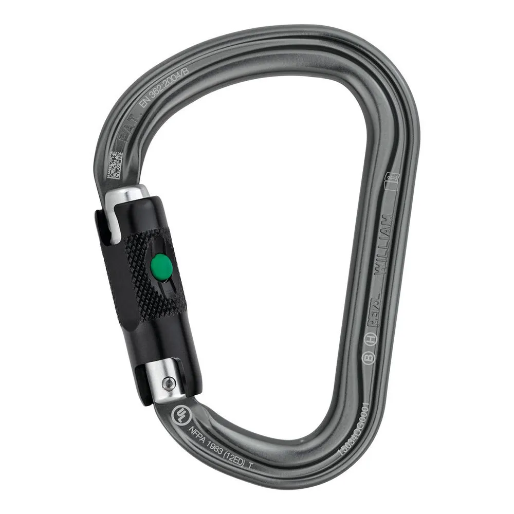 Petzl William Ball Lock Karabinkrok, Grey, One Size