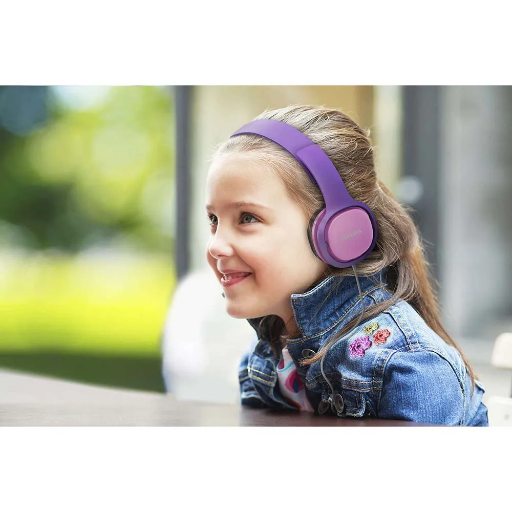 Philips Hörlurar För Barn Shk2000pk, Pink, One Size