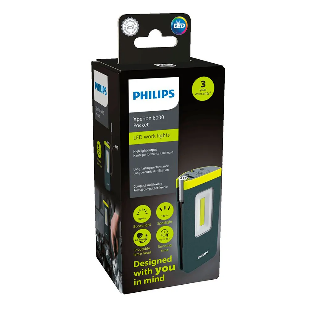 Philips Wireless Workshop Xperion Cob Led Ficklampa, Grey / green, One Size