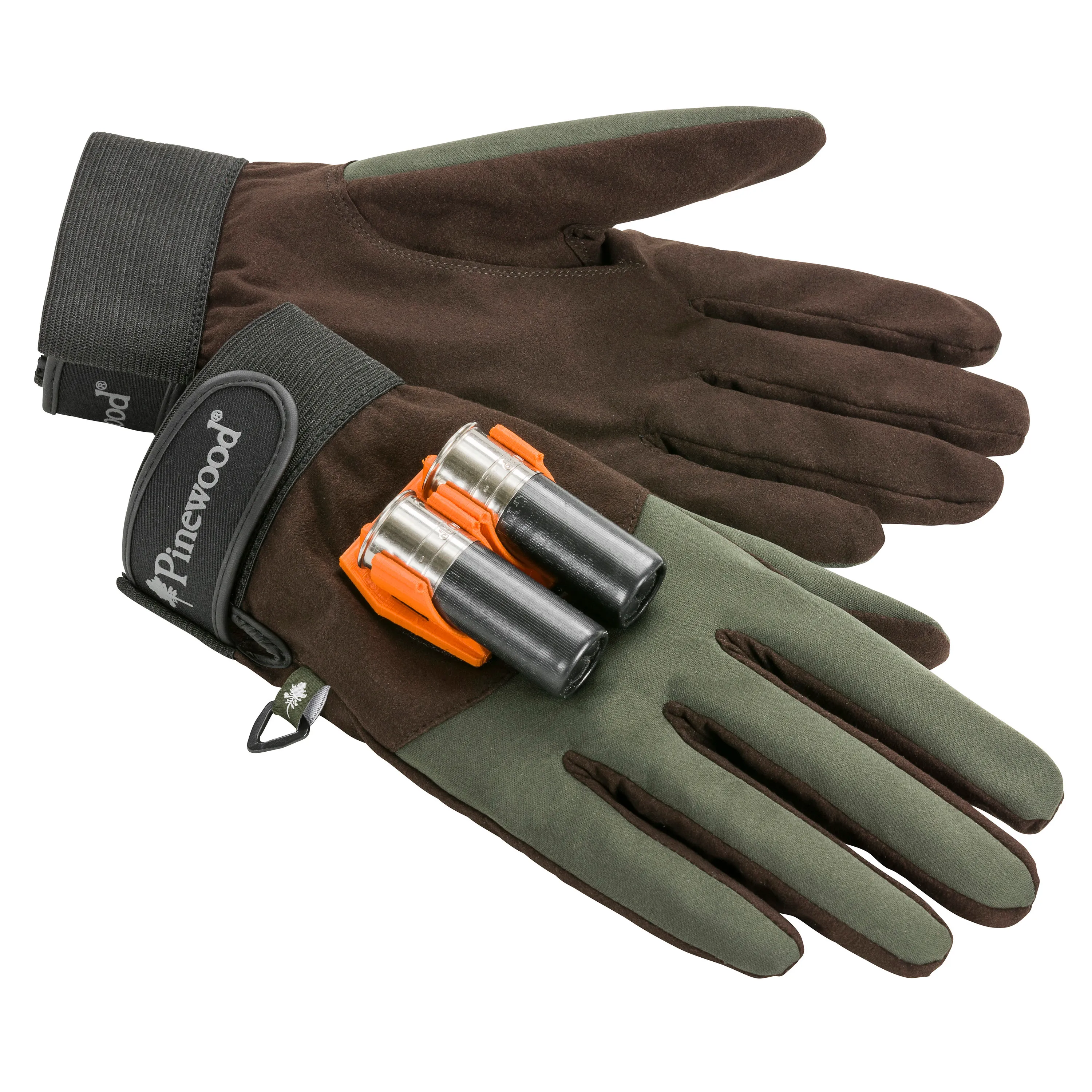 Pinewood Quick Reloader Gloves, Mossgreen/D.Brown Pinewood Quick Reloader Gloves, Mossgreen/D.Brown