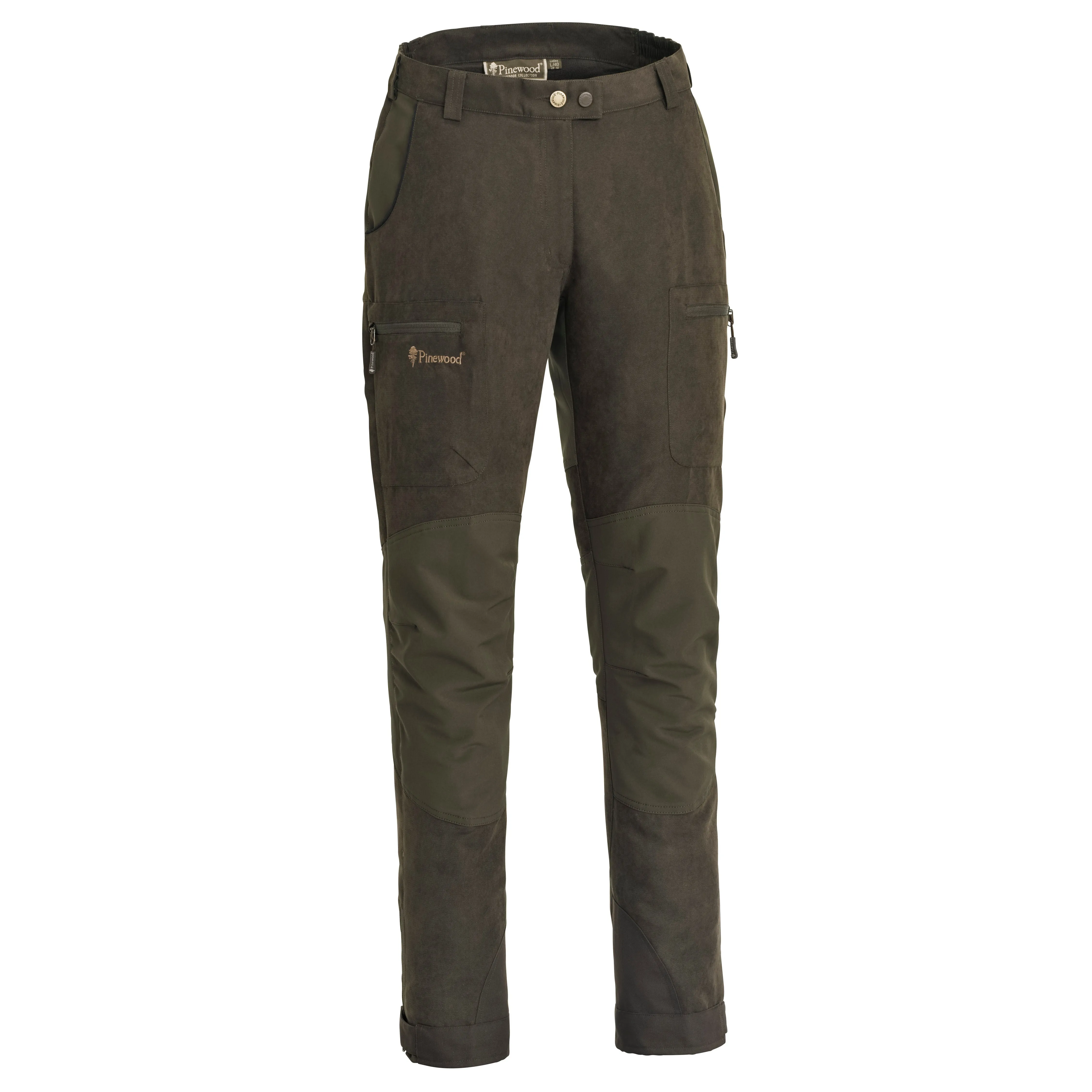 Pinewood Women's Caribou Hunting Trousers (2018), Mockabrun/mörkoliv