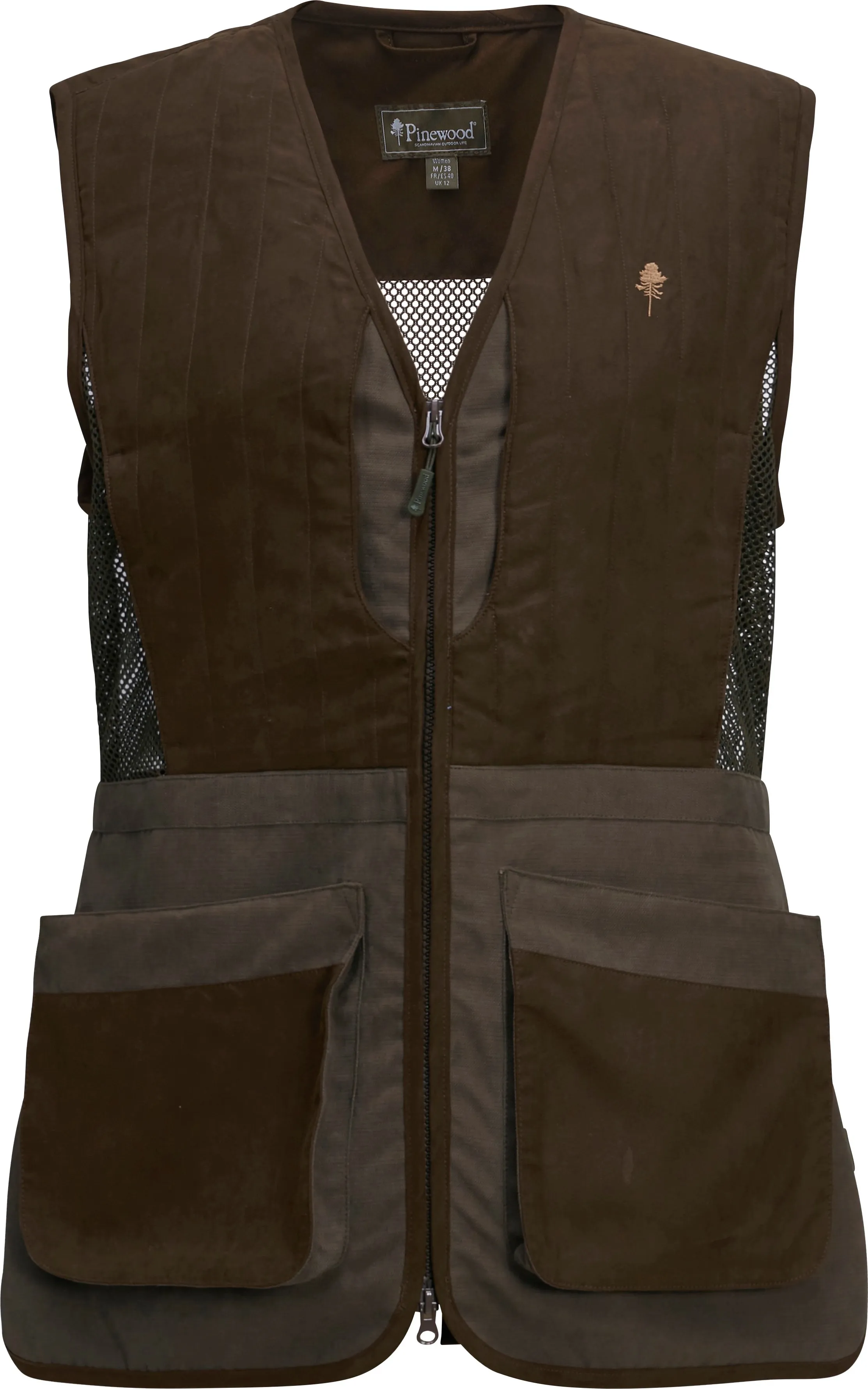 Pinewood Women's Shooting Vest, Suede Brown Pinewood Women's Shooting Vest, Suede Brown