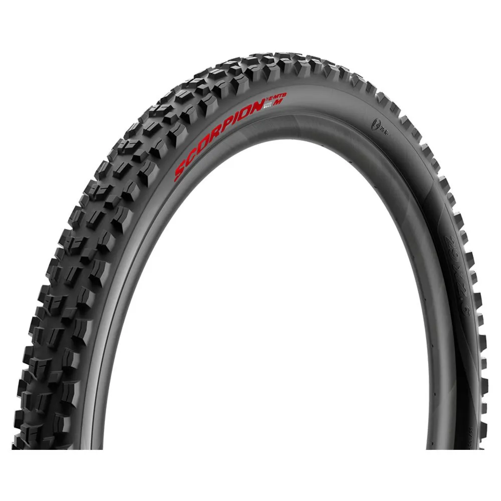 Pirelli Scorpion E-mtb M Hyperwall V2 27.5´´ X 2.6 Mtb-däck, Black / red, 27.5" x 2.60