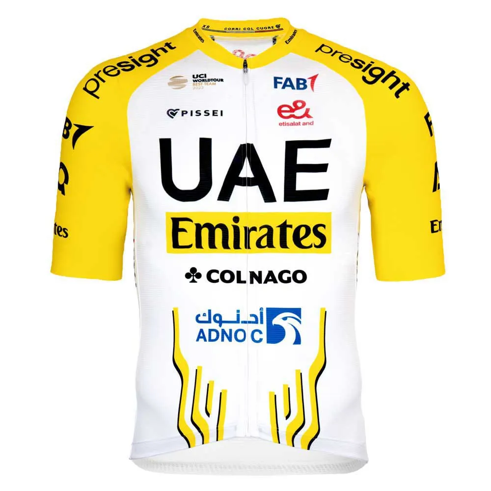 Pissei Uae Team Emirates - Tour De France 2024 Replica Korta ärmar Cykeltröja
