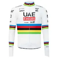 Pissei Winter World Champion Tadej Pogacar 2024 Uae Team Emirates Långärmad Trikå Pissei Winter World Champion Tadej Pogacar 2024 Uae Team Emirates Långärmad Trikå
