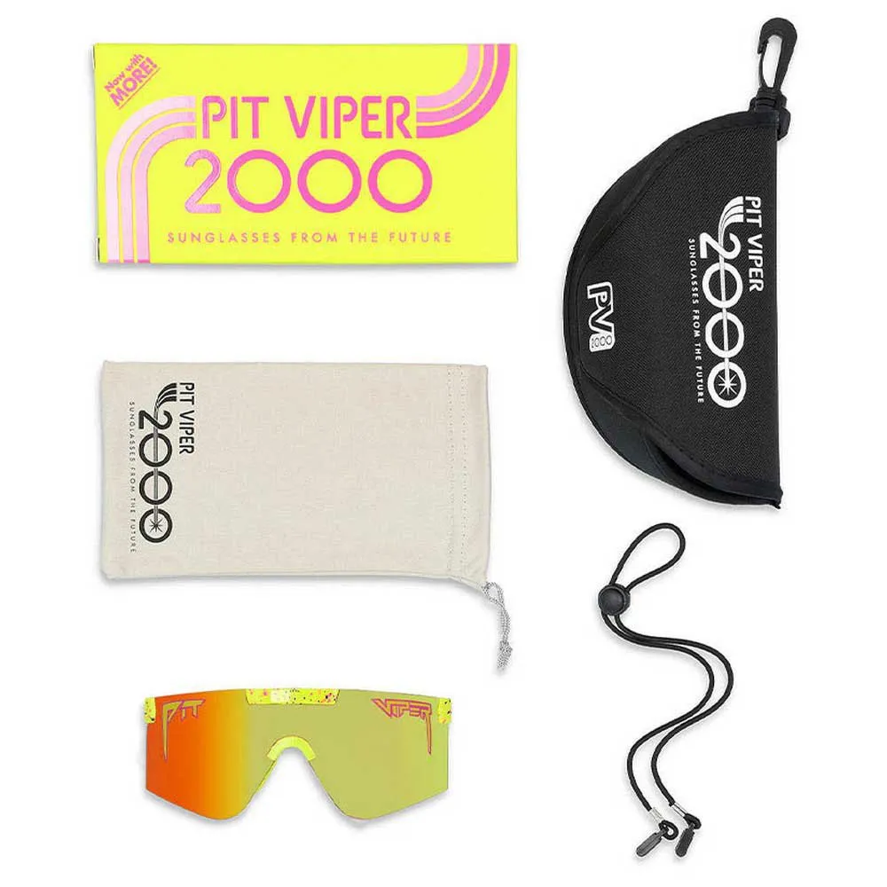 Pit Viper The 2000´s 1993 Solglasögon, Yellow, Rainbow Mirror/CAT3