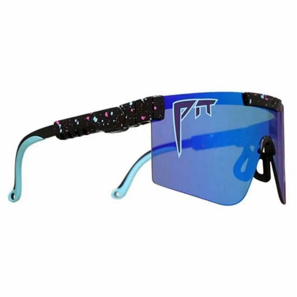 Pit Viper The 2000´s Hail Sagan Polariserade Solglasögon, Black / turquoise, Blue Mirror/CAT3