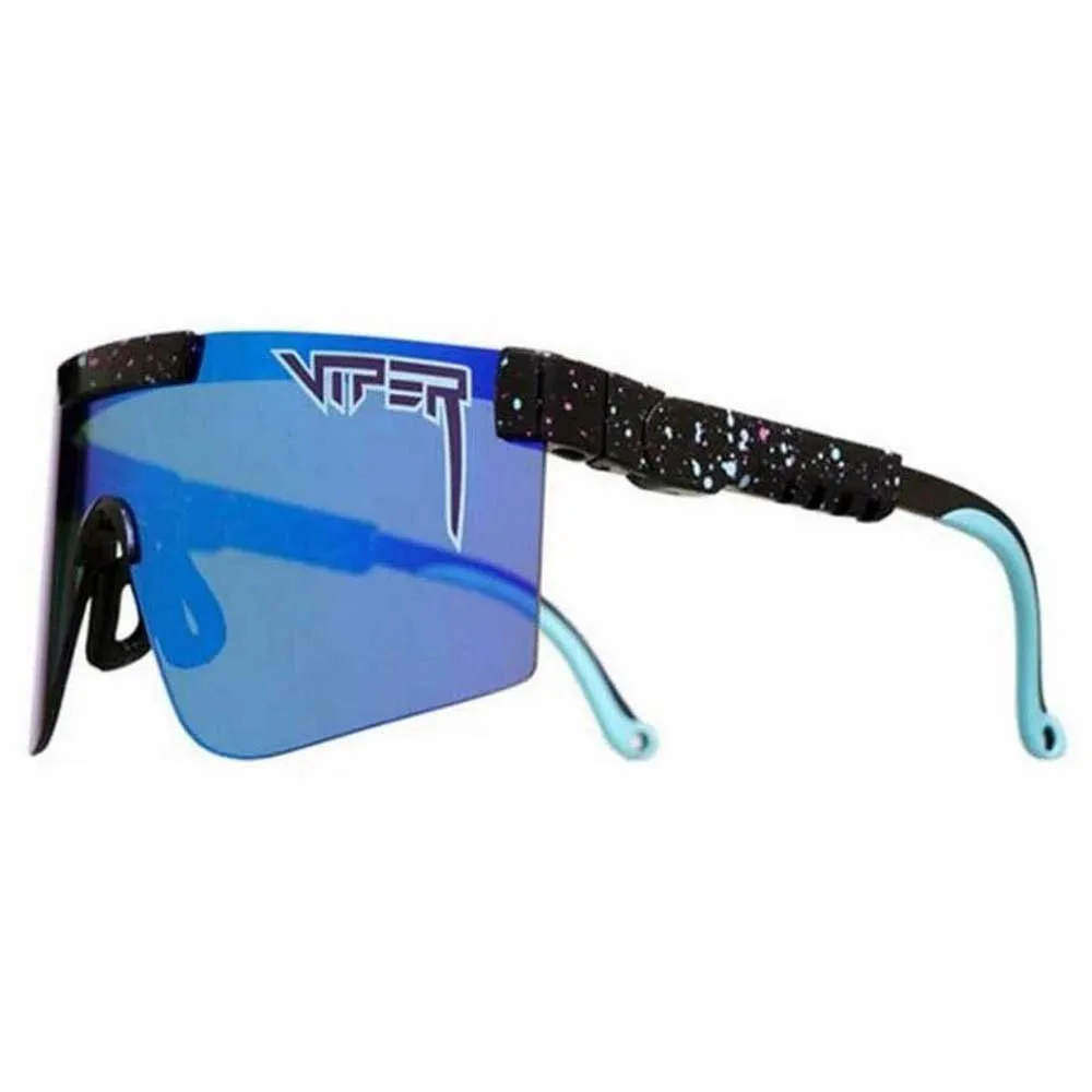 Pit Viper The 2000´s Hail Sagan Polariserade Solglasögon, Black / turquoise, Blue Mirror/CAT3