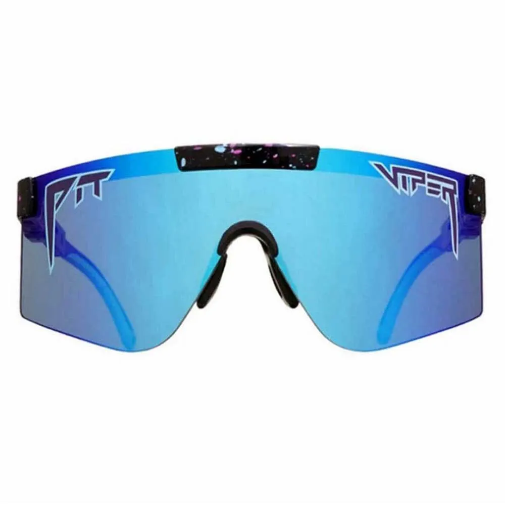 Pit Viper The 2000´s Hail Sagan Polariserade Solglasögon, Black / turquoise, Blue Mirror/CAT3