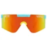 Pit Viper The 2000´s Playmate Solglasögon, Turquoise / yellow, Rainbow Mirror/CAT3