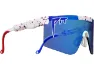 Pit Viper The 2000s Polarized Sportbrille, White, Blue Mirror/CAT3