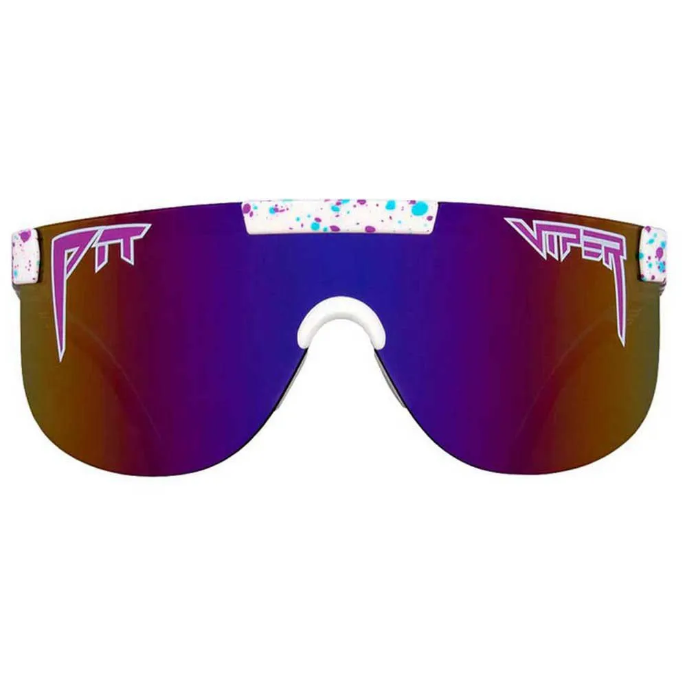 Pit Viper The Elipticals Jet Ski Solglasögon, White / turquoise, Rainbow Mirror/CAT3