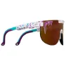 Pit Viper The Elipticals Jet Ski Solglasögon, White / turquoise, Rainbow Mirror/CAT3