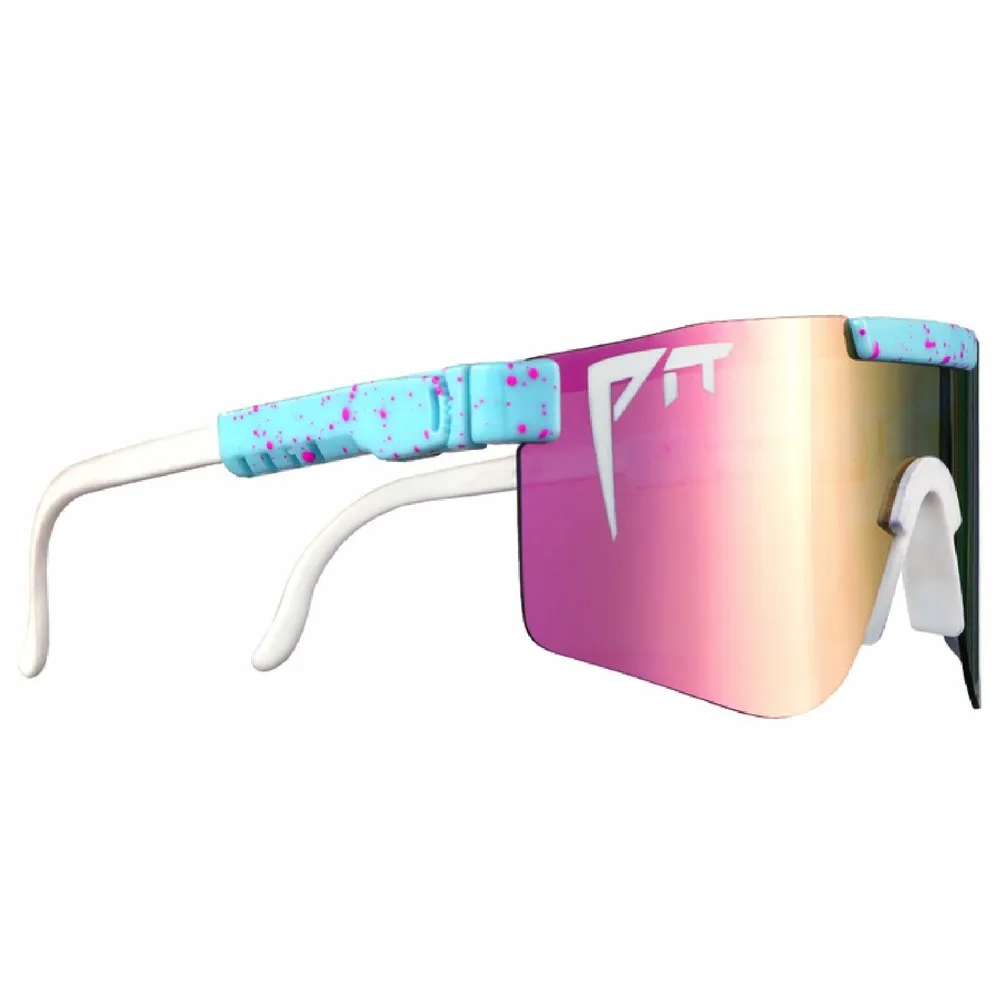 Pit Viper The Originals Double Wides Gobby Polariserade Solglasögon, Blue / white, Pink/CAT3 Pit Viper The Originals Double Wides Gobby Polariserade Solglasögon, Blue / white, Pink/CAT3
