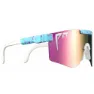 Pit Viper The Originals Double Wides Gobby Polariserade Solglasögon, Blue / white, Pink/CAT3