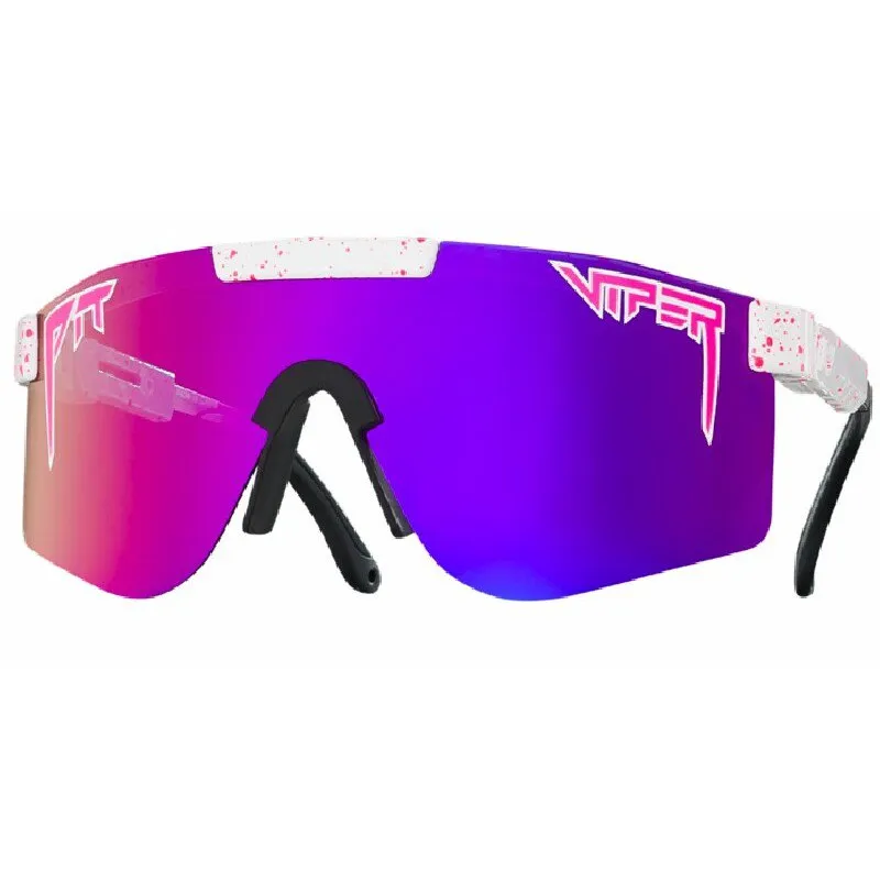 Pit Viper The Originals Double Wides Labrights Polariserade Solglasögon, White / black, Purple Mirror/CAT3