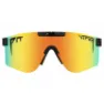 Pit Viper The Originals Double Wides Monster Bull Polariserade Solglasögon, Black, Rainbow Mirror/CAT3