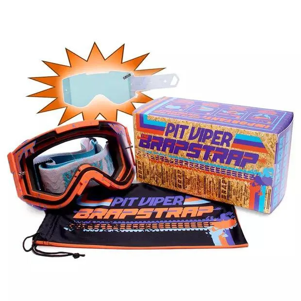 Pit Viper The Teremotto Brapstrap Glasögon, Orange / purple, CAT0 Pit Viper The Teremotto Brapstrap Glasögon, Orange / purple, CAT0