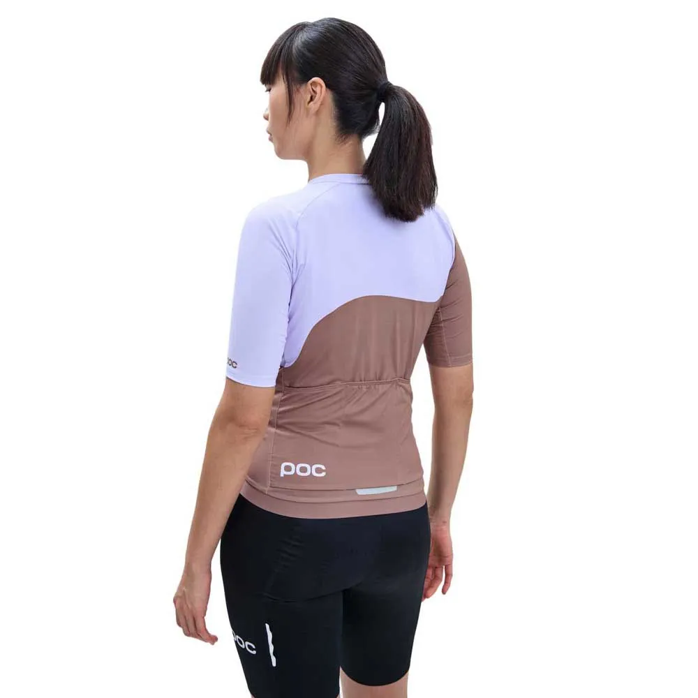 POC Essential Road Print Korta ärmar Cykeltröja, Jasper brown / purple quartz, XL POC Essential Road Print Korta ärmar Cykeltröja, Jasper brown / purple quartz, XL