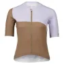 POC Essential Road Print Korta ärmar Cykeltröja, Jasper brown / purple quartz, XL