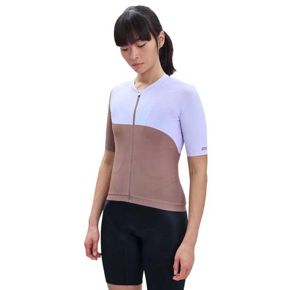 POC Essential Road Print Korta ärmar Cykeltröja, Jasper brown / purple quartz, XL POC Essential Road Print Korta ärmar Cykeltröja, Jasper brown / purple quartz, XL