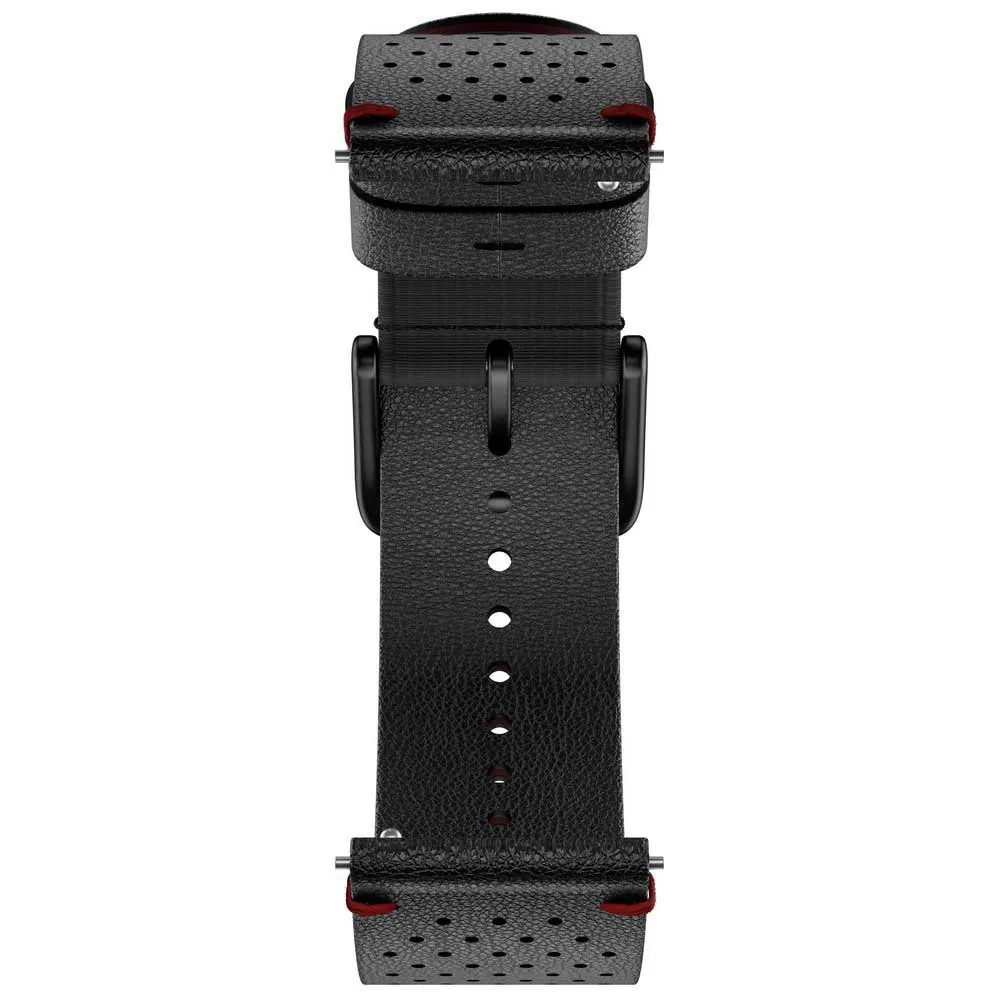 Polar Läder Rem 20 Mm, Black / grey Polar Läder Rem 20 Mm, Black / grey