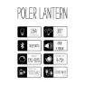 Poler Lantern Lampa, Black, One Size