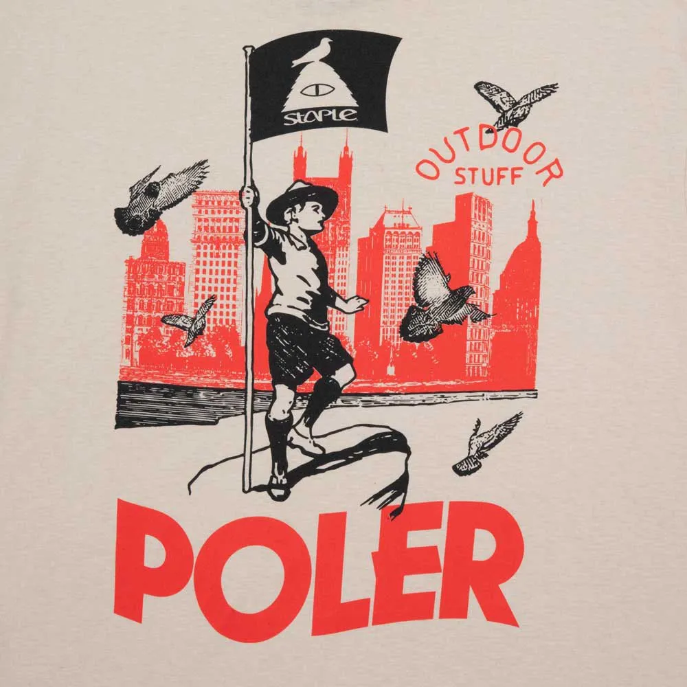 Poler Outdoor Stuff T-shirt Med Korta ärmar, Sand