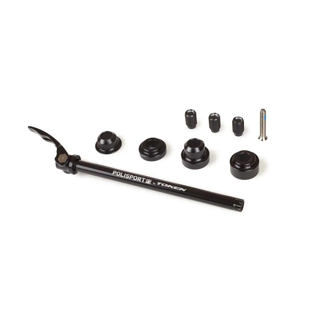 Polisport 12 Mm Genomgående Axel, Silver / black, One Size