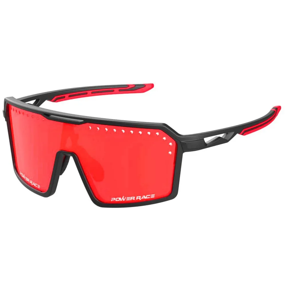 Power Race Defender Solglasögon, Black / red, Red Mirror/CAT3