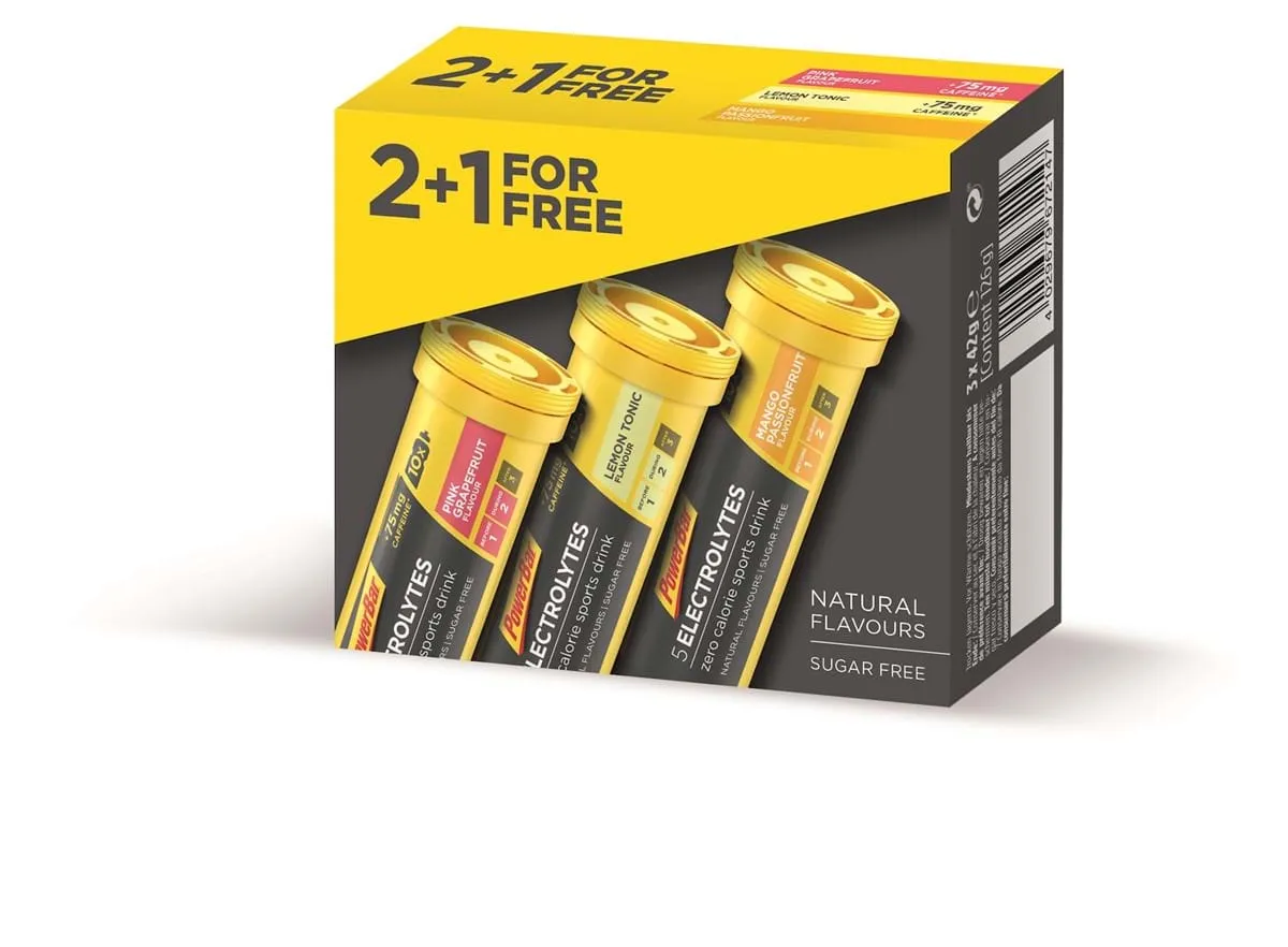 Powerbar 5 Electrolytes tabletter sampack 3x10 stk. koffein Powerbar 5 Electrolytes tabletter sampack 3x10 stk. koffein