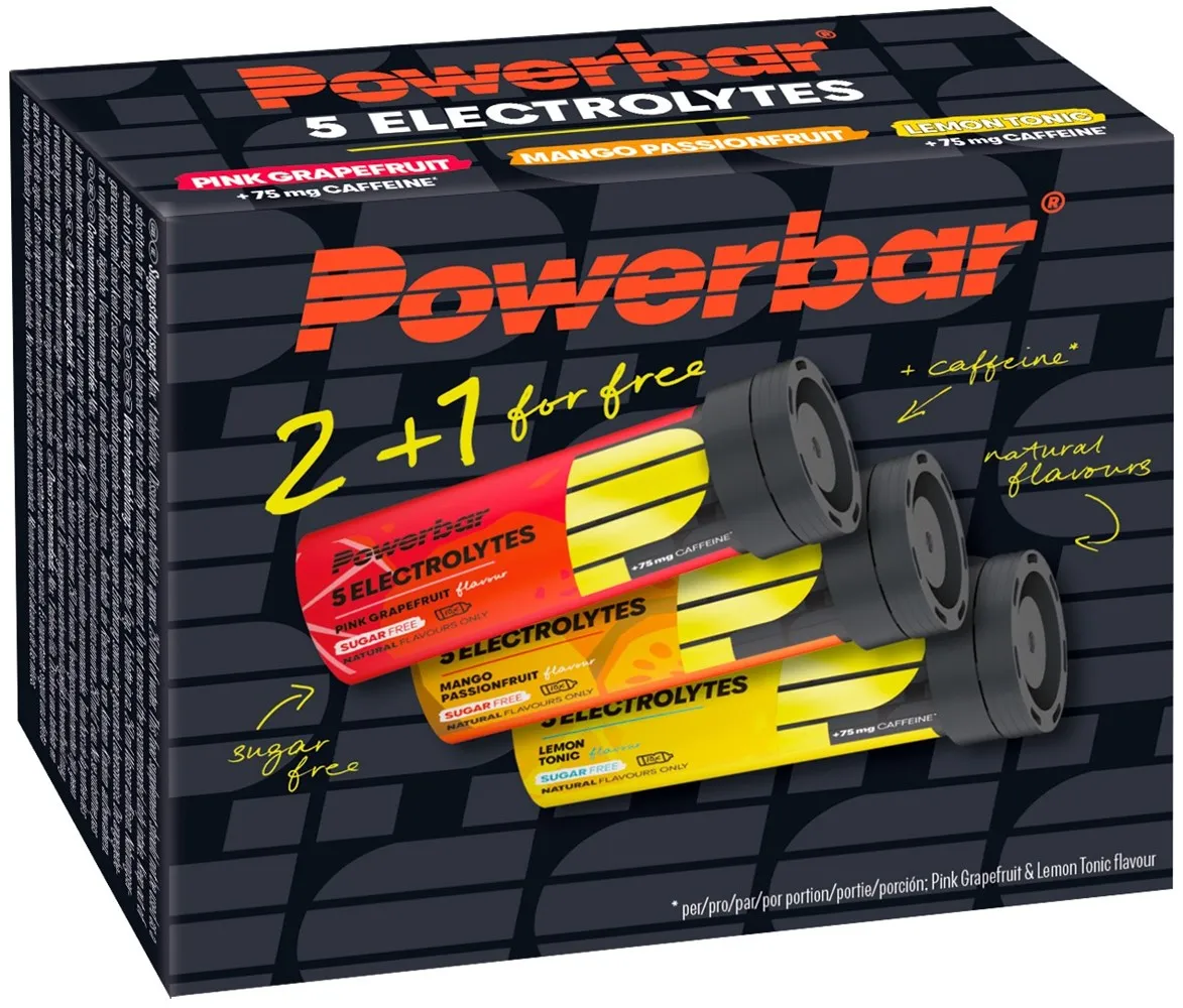 Powerbar 5 Electrolytes tabletter sampack 3x10 stk. koffein Powerbar 5 Electrolytes tabletter sampack 3x10 stk. koffein