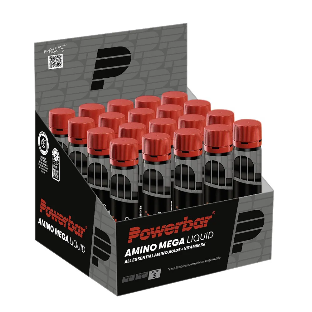 Powerbar Amino Mega Black Line Drickampuller 20 Enheter, Multicolor, One Size