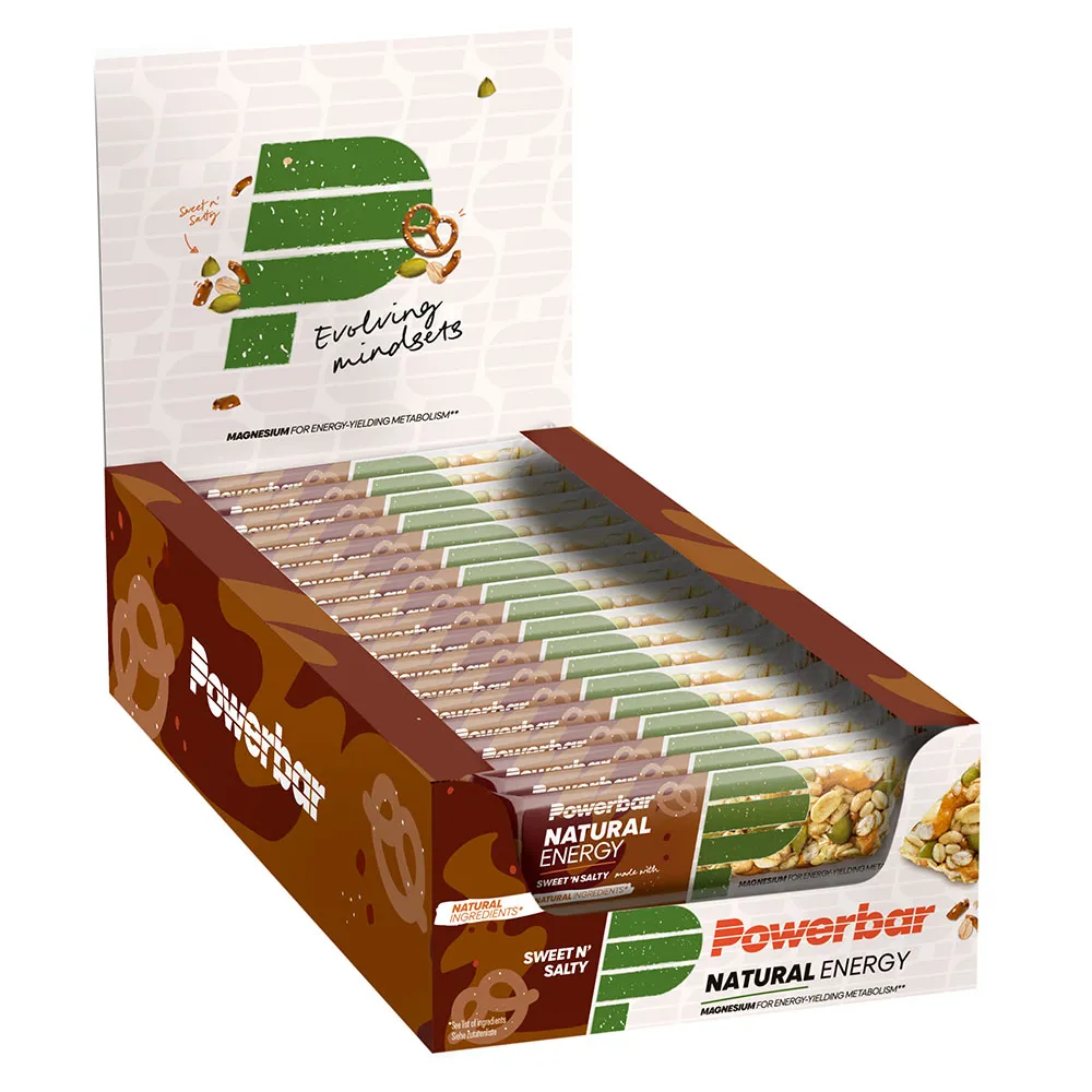 Powerbar Natural Energibar Låda Sött Salt 40g 18 Enheter, Brown, One Size