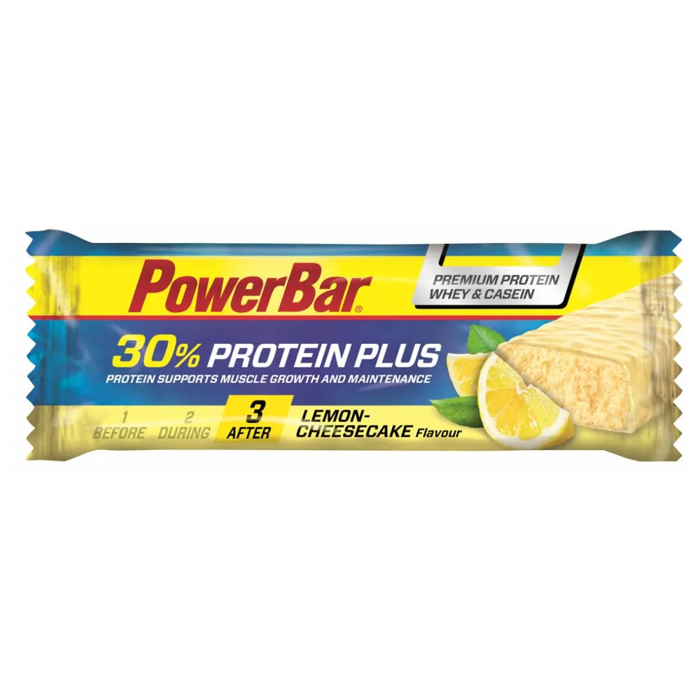 Powerbar Plus 30% Proteinbarslåda Citronostkaka 55g 15 Enheter, Blue, One Size
