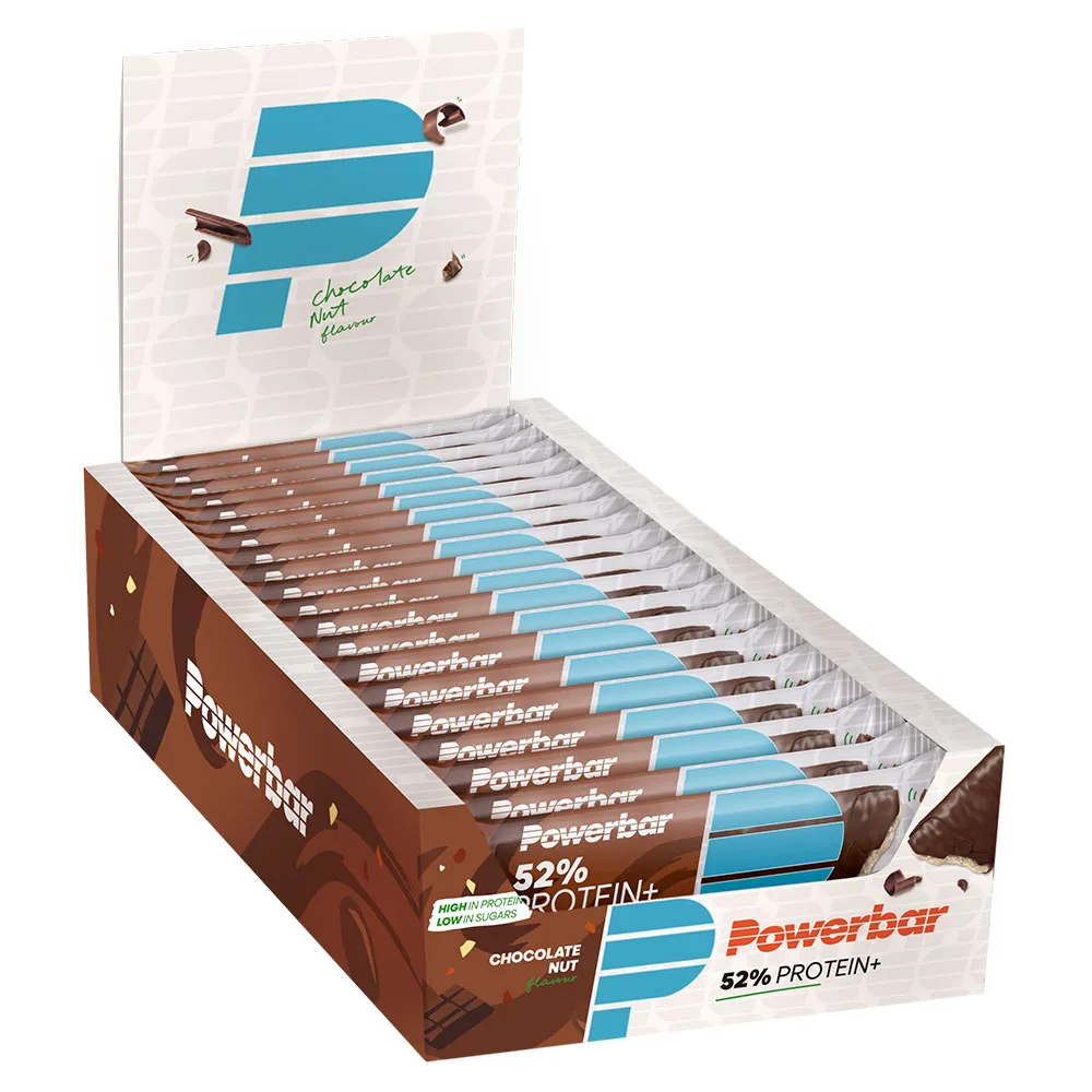 Powerbar Plus 52% Proteinbarslåda Chokladnötter 50g 20 Enheter, Blue, One Size Powerbar Plus 52% Proteinbarslåda Chokladnötter 50g 20 Enheter, Blue, One Size