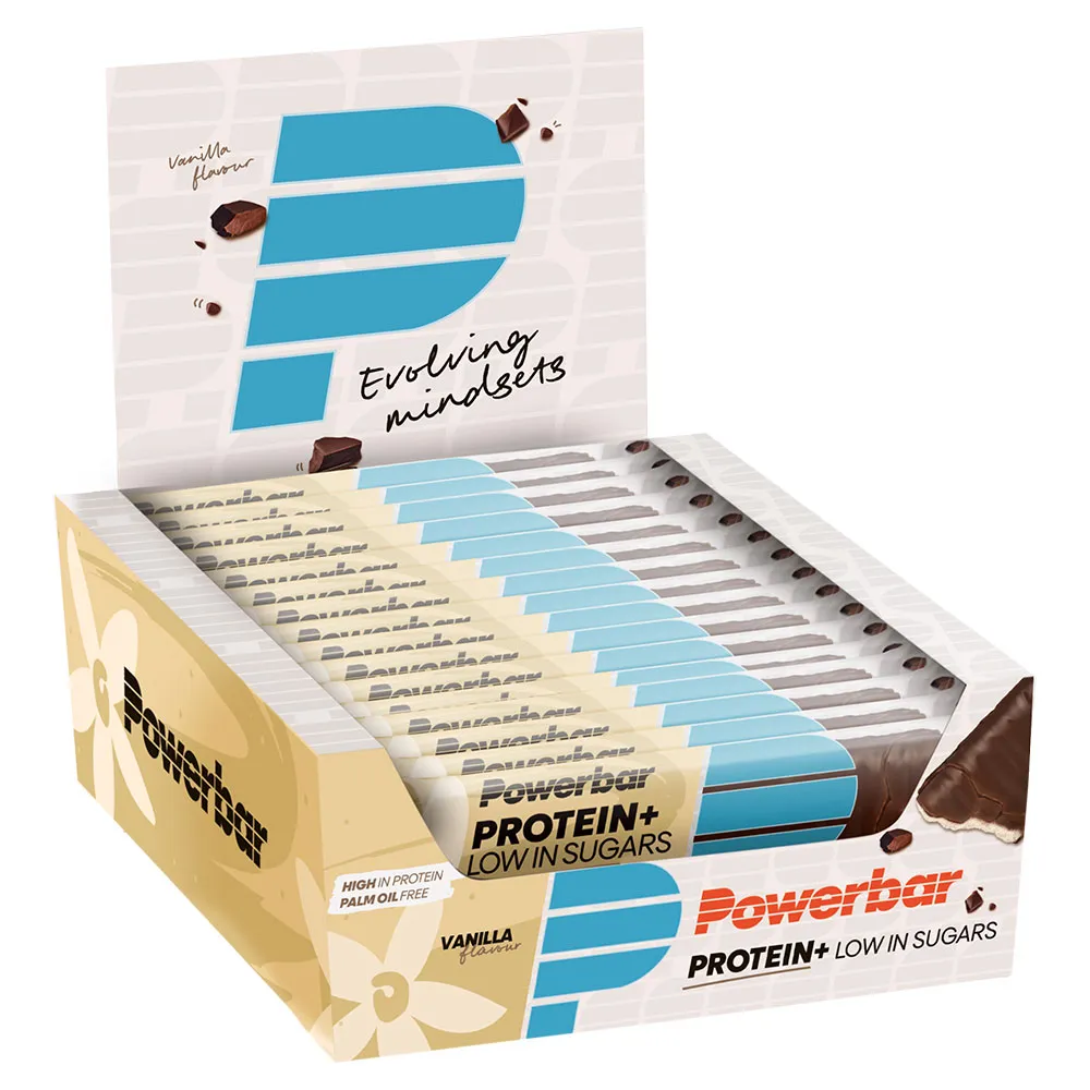 Powerbar Plus Low Sugar 30% Proteinbarslåda Vanilj 35g, Blue, One Size Powerbar Plus Low Sugar 30% Proteinbarslåda Vanilj 35g, Blue, One Size