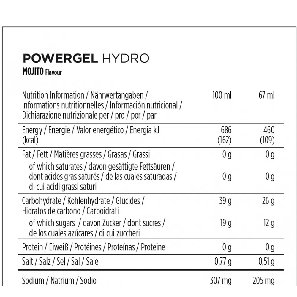 Powerbar PowerGel Hydro (24 x 67 ml), Yellow, One Size
