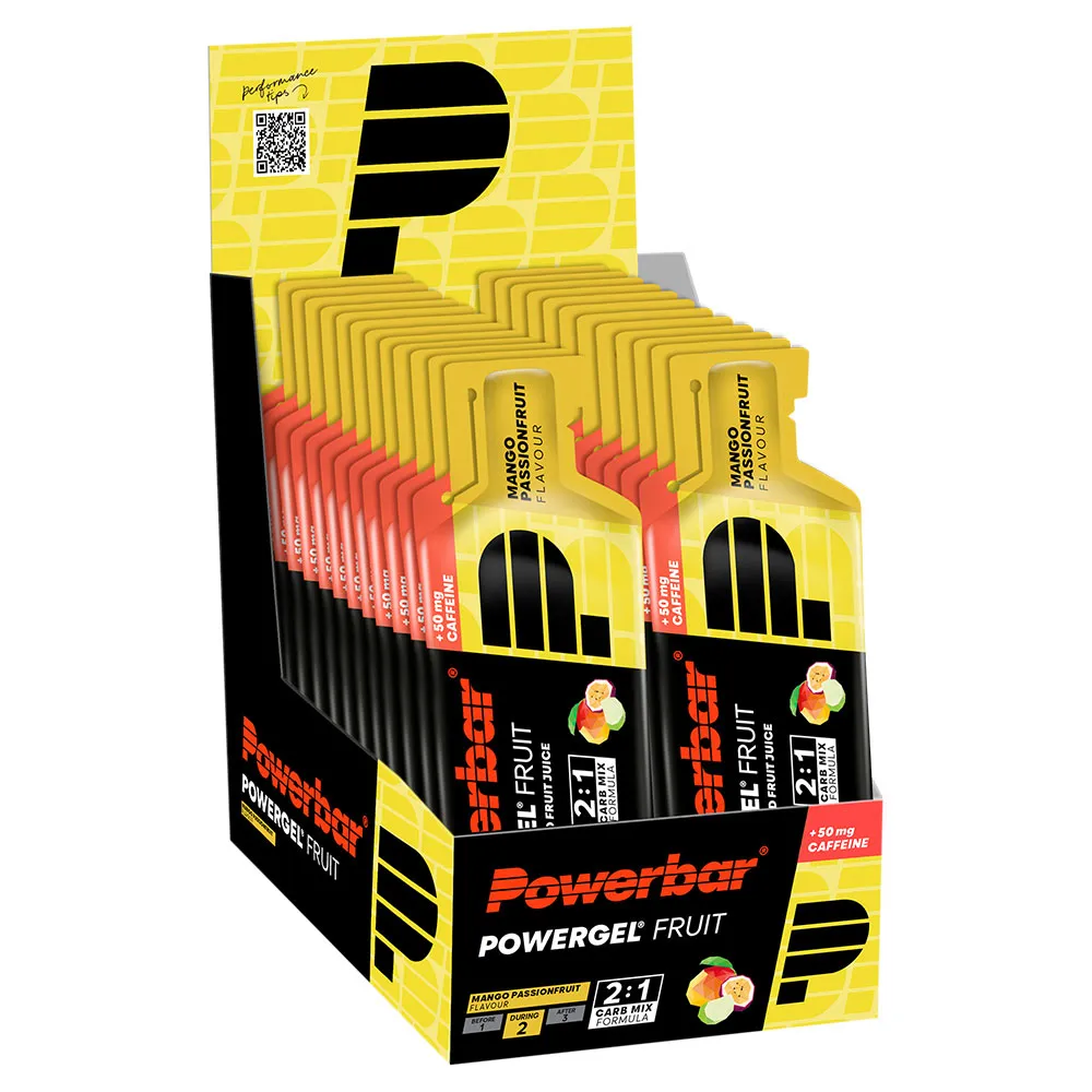 Powerbar Powergel Original Låda Med Energigeler Mango 41g 24 Enheter, Black / yellow, One Size Powerbar Powergel Original Låda Med Energigeler Mango 41g 24 Enheter, Black / yellow, One Size