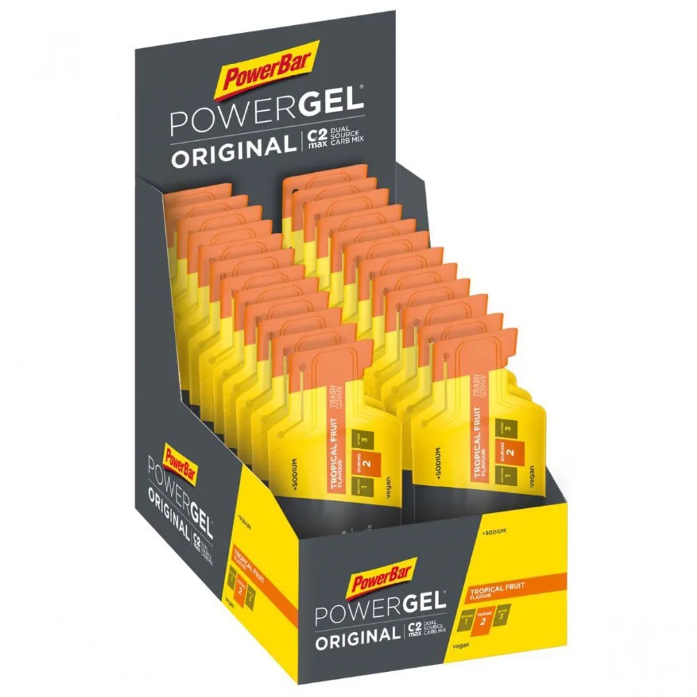 Powerbar Powergel Original Låda Med Energigeler Tropisk Frukt 41g 24 Enheter, Orange, One Size Powerbar Powergel Original Låda Med Energigeler Tropisk Frukt 41g 24 Enheter, Orange, One Size