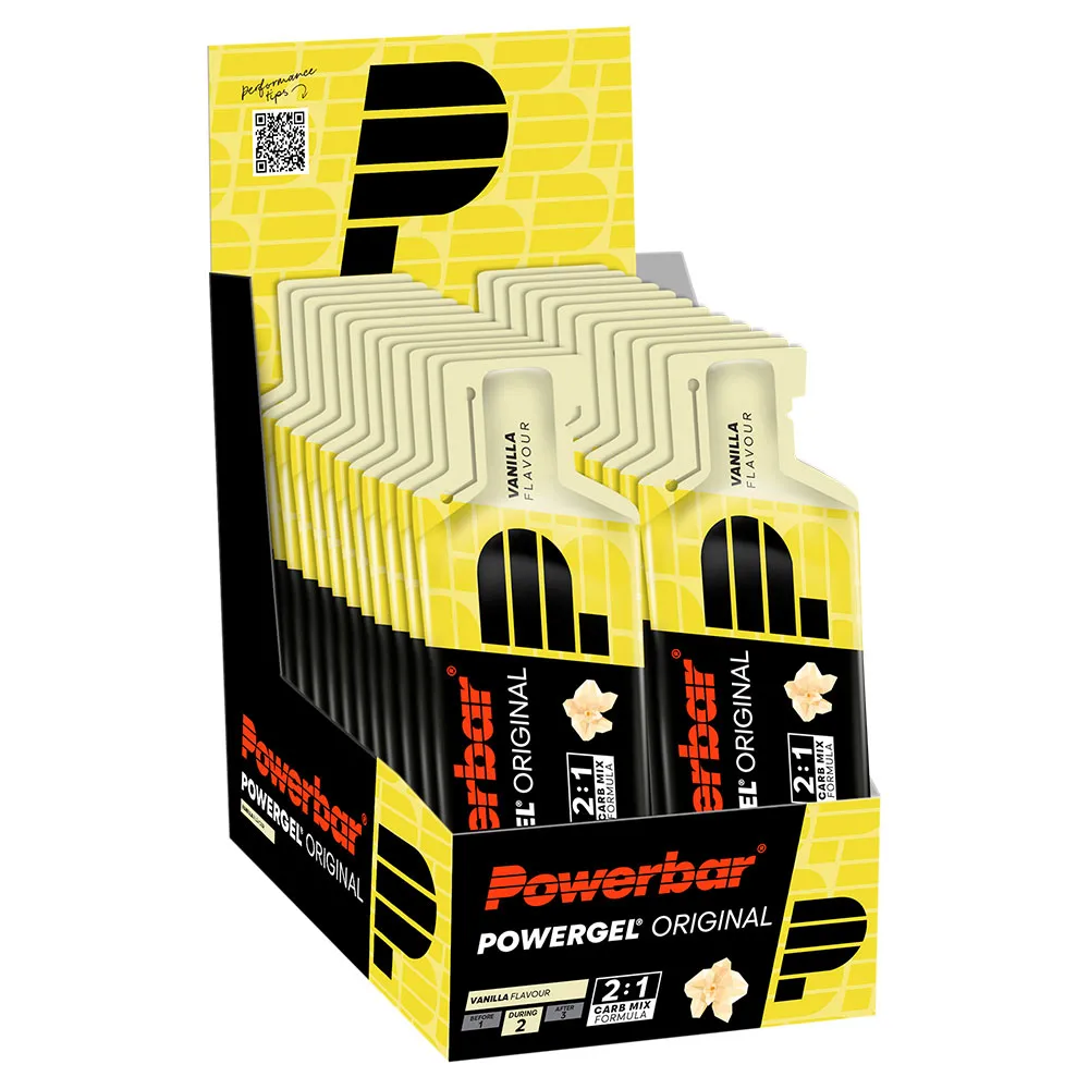 Powerbar Powergel Original Låda Med Energigeler Vanilj 41g 24 Enheter, Black / yellow, One Size Powerbar Powergel Original Låda Med Energigeler Vanilj 41g 24 Enheter, Black / yellow, One Size