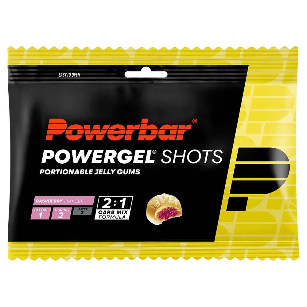 Powerbar Powergel Shot Energi Gummies Låda Hallon 60g 24 Enheter, Black, One Size