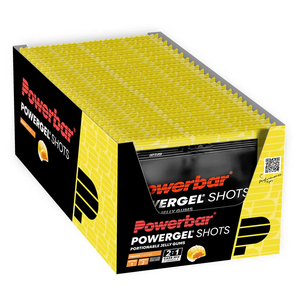 Powerbar Powergel Shot Låda Med Energigeler Apelsin 60g 24 Enheter, Black / yellow, One Size Powerbar Powergel Shot Låda Med Energigeler Apelsin 60g 24 Enheter, Black / yellow, One Size