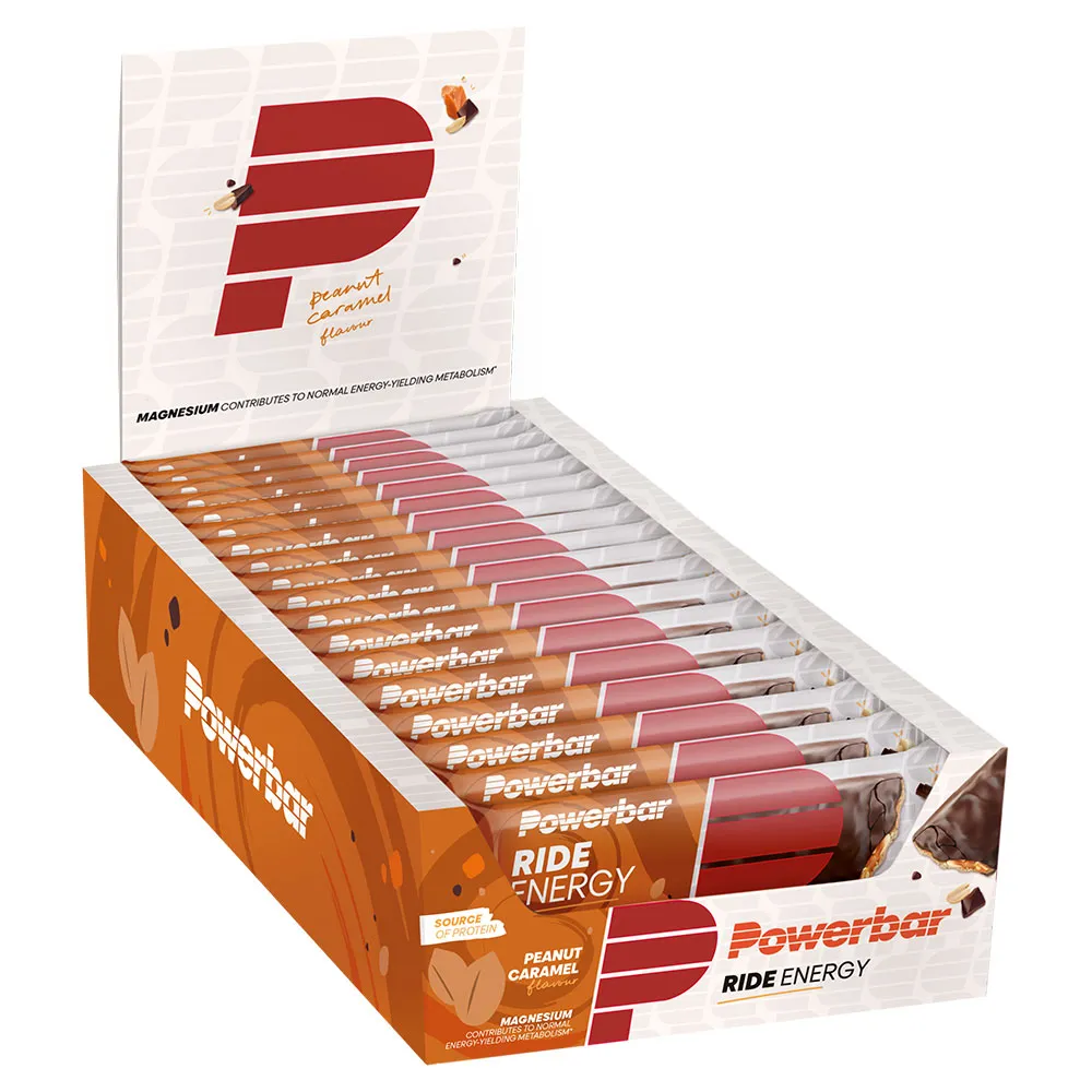 Powerbar Ride Energibar Låda Jordnöt & Kola 55g 18 Enheter, Red, One Size
