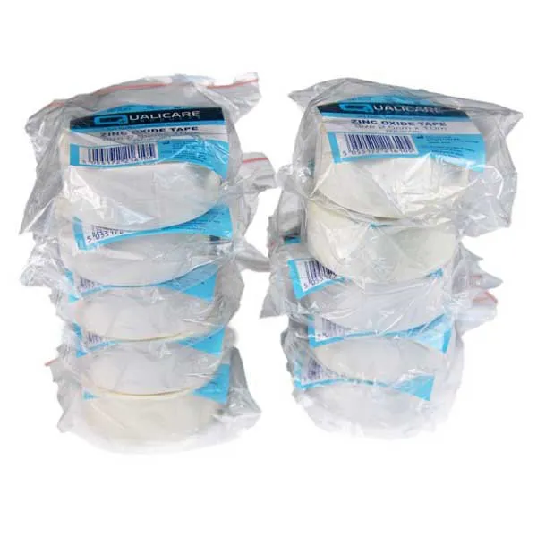 Powercare Qp7381set Vävd Självhäftande Tejp-icke-elastisk 1000x25cm 10 Enheter, White, 1000 x 25cm