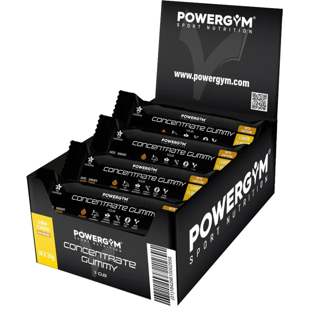 Powergym Concentrate Låda Med Geléenergibars Citron 30g 36 Enheter, One size Powergym Concentrate Låda Med Geléenergibars Citron 30g 36 Enheter, One size