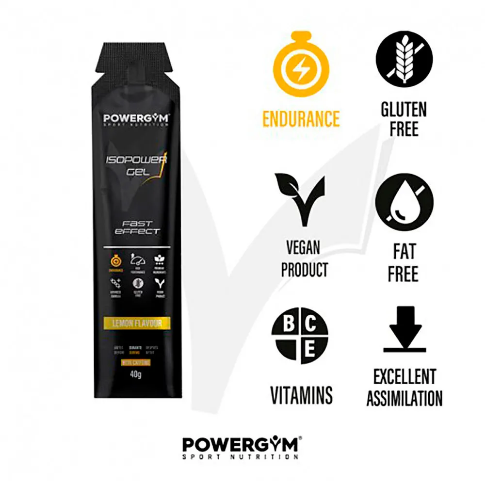 Powergym Isopower Gel Låda Med Energigeler Citron & Koffein 40g 24 Enheter, Multicolor, One Size Powergym Isopower Gel Låda Med Energigeler Citron & Koffein 40g 24 Enheter, Multicolor, One Size
