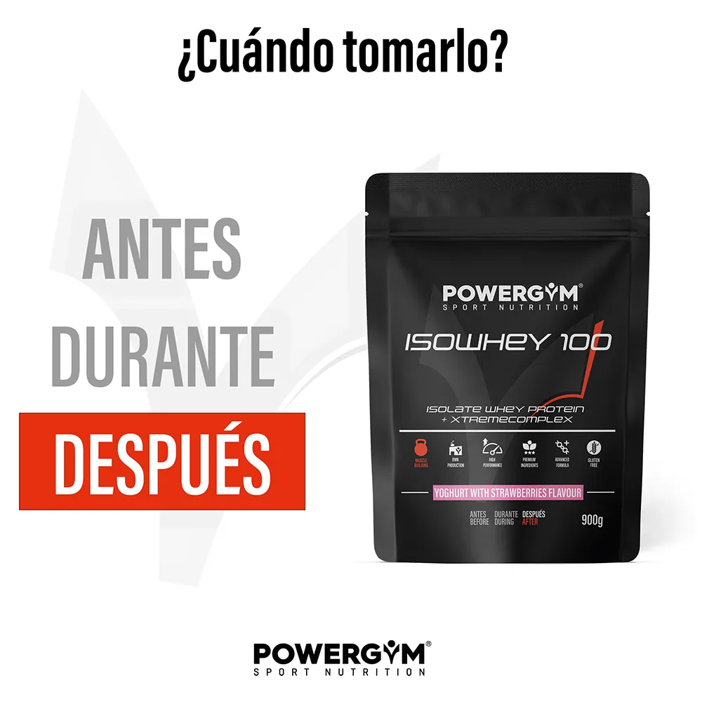 Powergym Isowhey 100 Vassleproteinisolat Yoghurt Och Jordgubbar 900g, One size